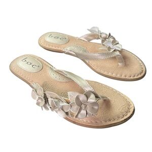 B.o.c Floral Design‎ Flip Flop Thong Tan Sandals